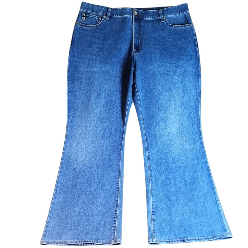 Seven7 Womens Plus Size 20W Bootcut Jeans Medium Wash Blue Denim NWT Stretch